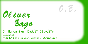 oliver bago business card